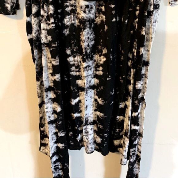 Natori Dress Geometric Black White w/ Belt Stretch Sz 1X NWOT Gorgeous - Picture 6 of 8